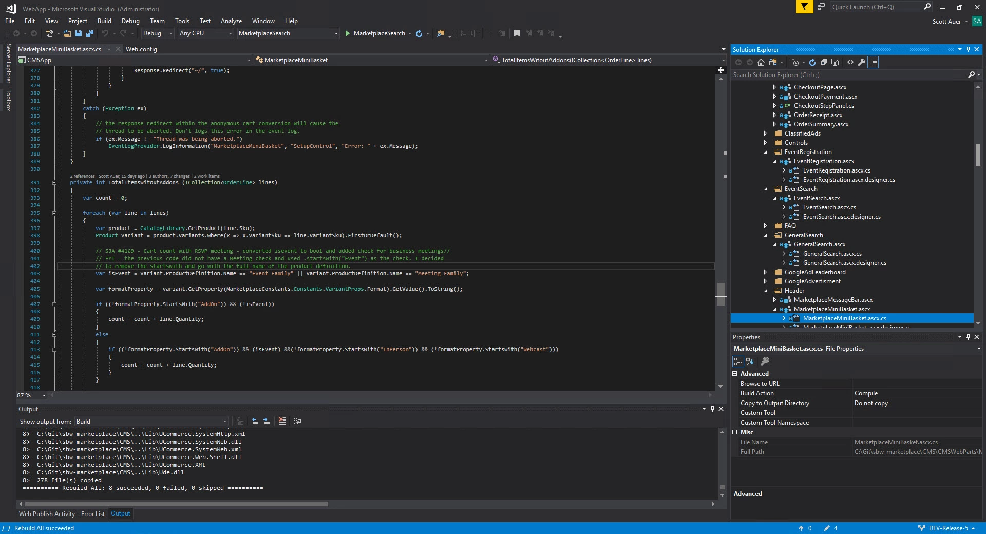 Visual Studio dotNET Code Successful Build-3